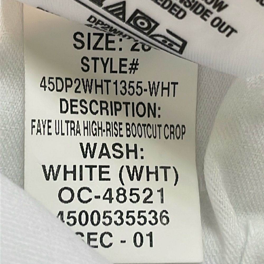 Hudson White Faye Ultra High Rise Bootcut Crop Jeans - Picture 7 of 7